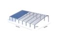 Plan d'un hangar solaire agricole asymétrique A de 689m²